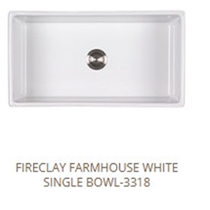 Fireclay Farmhouse White Single 3318