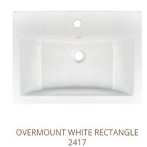 Overmount White Rectangle 2417