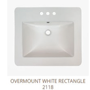 Overmount White Rectangle 2118